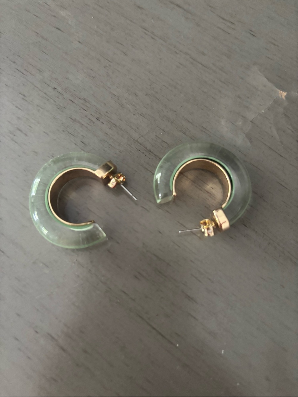 Anthropologie chunky resin hoops - Picture 3 of 3